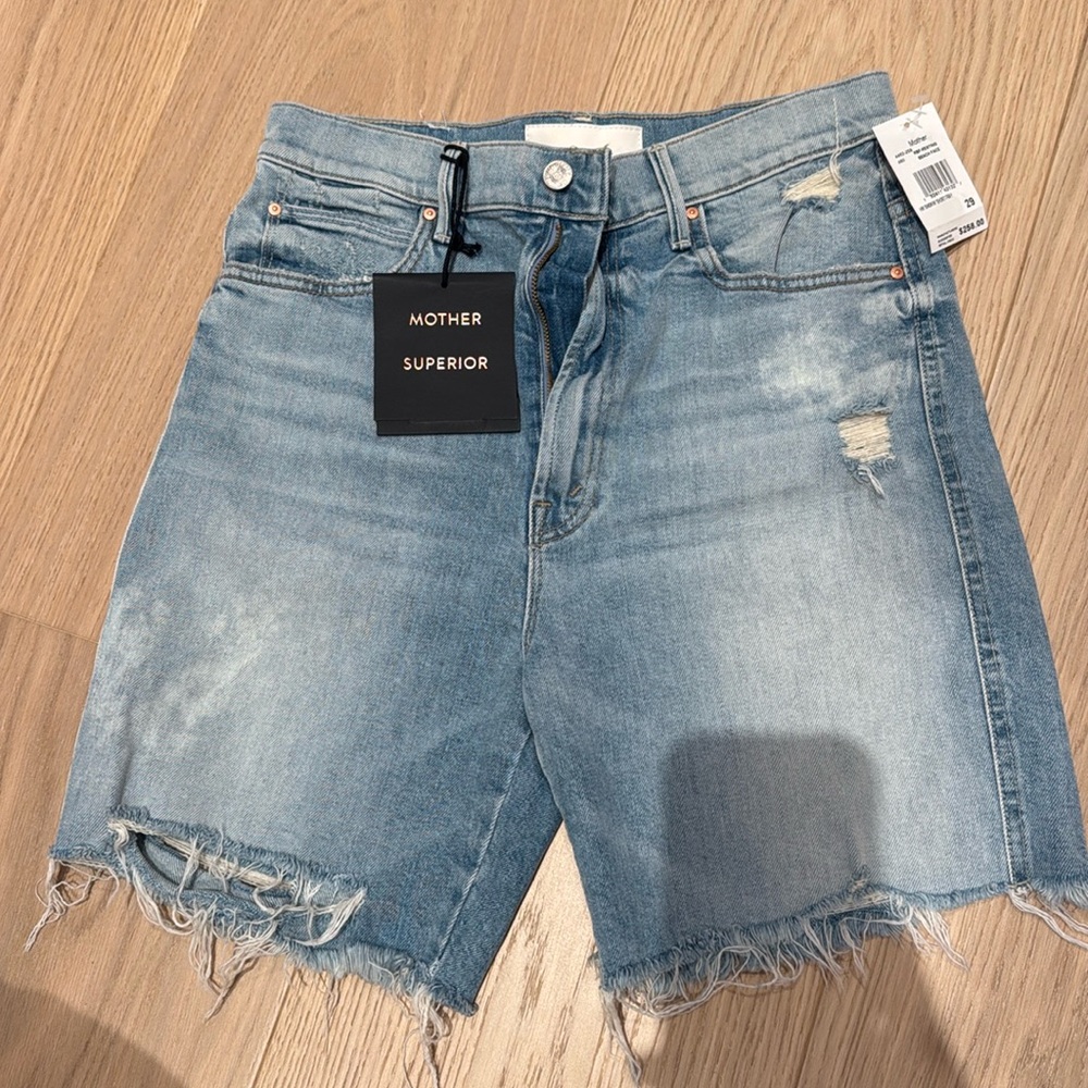 NWT Mother Denim High Waisted Smokin Short Fray Shorts Size 29